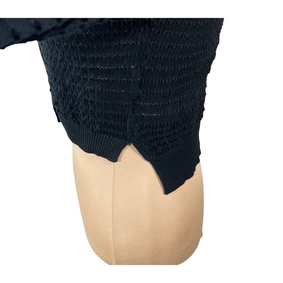 Mossimo Cropped Cardigan Sweater Black V-Neck XS Extra Small - Picture 3 of 8